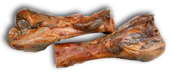 Vītinātas spāņu šķiņķa kājiņas suņiem, 2 gabali, košļājamais gardums Alpha Spirit